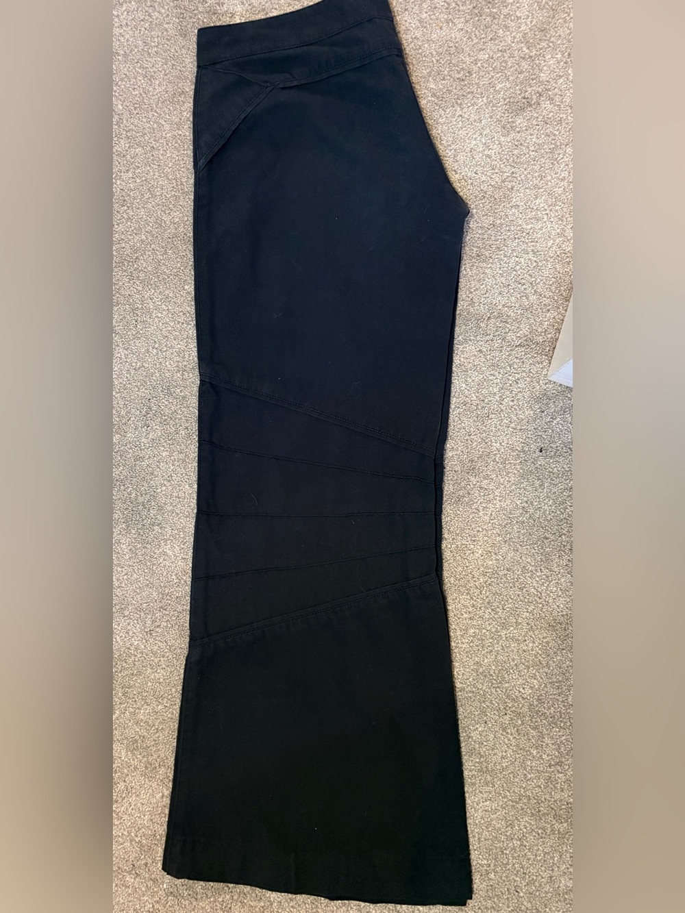 Y2K Vintage Retro Geek Boutique Black Wide-Leg Paneled Pants size 33